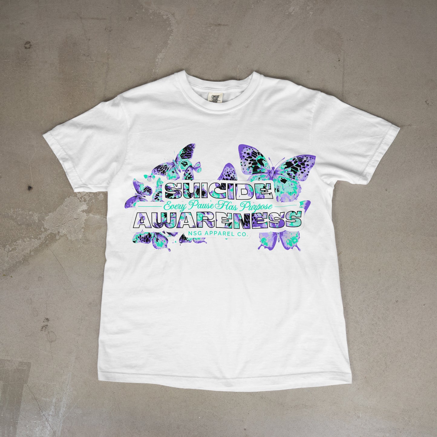 “Every Pause Has Purpose” Short Sleeve T-shirt (White)