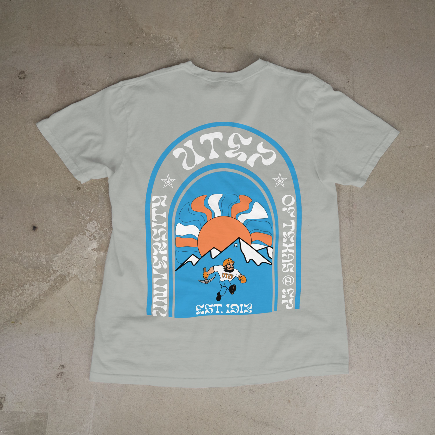 "Collegiate" (UTEP) Short Sleeve T-shirt (Granite)