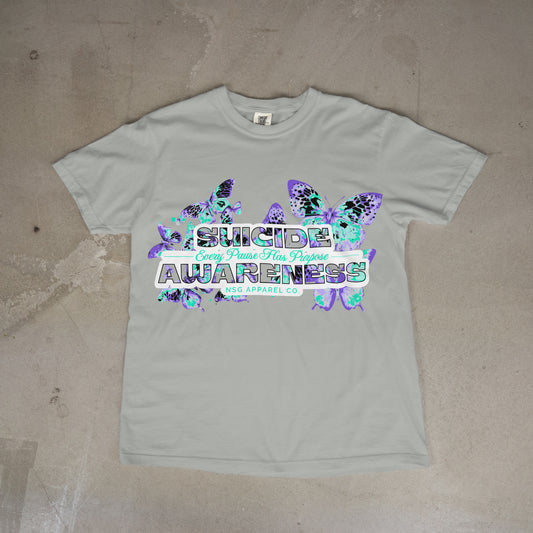 “Every Pause Has Purpose” Short Sleeve T-shirt (Granite)